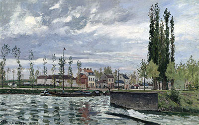 The Lock at Pontoise, 1872 | Pissarro