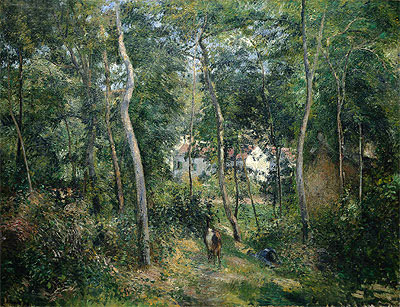 Edge of the Woods Near L'Hermitage, Pontoise, 1879 | Pissarro | Giclée Canvas Print