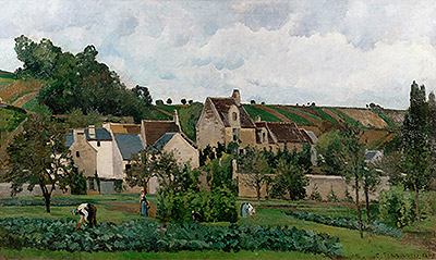 The Hermitage in Pontoise, 1867 | Pissarro | Giclée Leinwand Kunstdruck