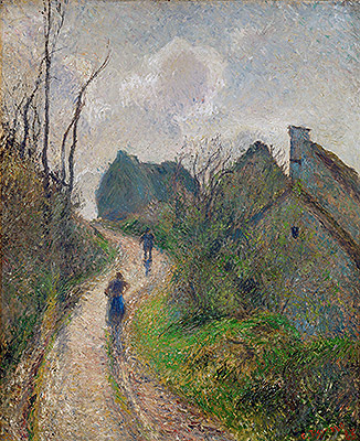 Road Climbing to Osny, 1883 | Pissarro | Giclée Leinwand Kunstdruck