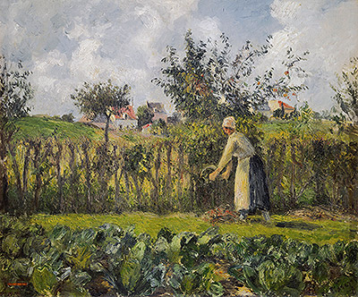 In the Kitchen Garden, 1878 | Pissarro | Giclée Canvas Print
