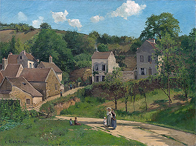 The Hermitage at Pontoise, c.1867 | Pissarro | Giclée Canvas Print