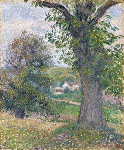Chestnut Trees in Osny, 1883 | Pissarro | Giclée Canvas Print