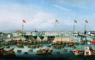 Die Hong von Kanton, n.d. von Cantonese School | Leinwand-Kunstdruck