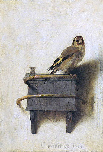 Carel Fabritius | The Goldfinch, 1654 | Giclée Leinwand Kunstdruck