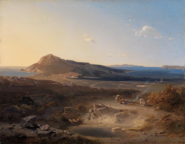 Die Insel Delos, 1847 von Carl Rottmann | Giclée Leinwand-Kunstdruck