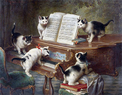 The Kittens' Recital, 1908 | Carl Reichert | Giclée Leinwand Kunstdruck