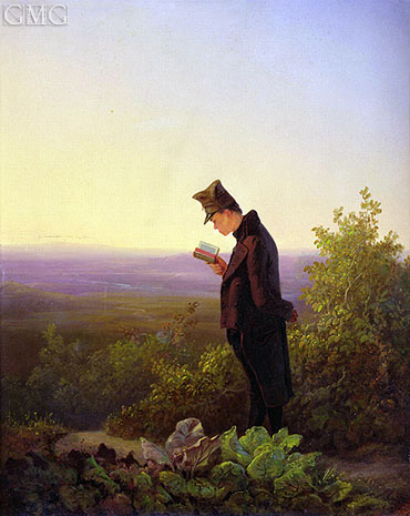 Carl Spitzweg | Reading the Breviary, The Evening, c.1845 | Giclée Canvas Print