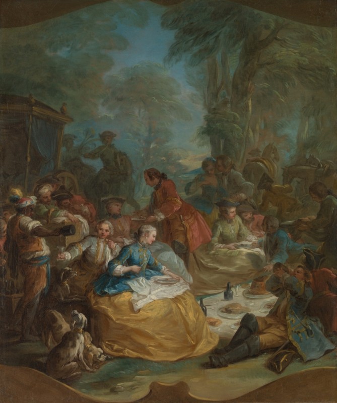Halt of the Hunt, 1737 | Charles-André van Loo | Giclée Canvas Print