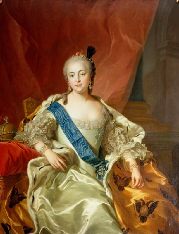 Portrait of Empress Elisabeth Petrovna, 1760 | Charles-André van Loo | Giclée Canvas Print