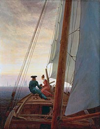 On the Sailing Boat | Caspar David Friedrich | Painting Reproduction