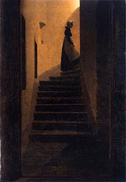 Caspar David Friedrich | Caroline on the Stairs | Giclée Canvas Print