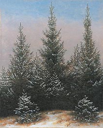 Fir Trees in the Snow, c.1828 by Caspar David Friedrich | Giclée Art Print