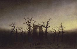 Abbey among Oak Trees | Caspar David Friedrich | Painting Reproduction