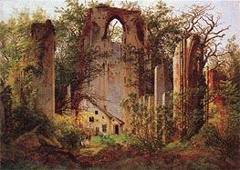 Caspar David Friedrich | Monastery Ruins Eldena, 1825 | Giclée Canvas Print