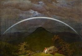 Mountainous Landscape with Rainbow | Caspar David Friedrich | Painting Reproduction