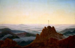 Morgen im Riesengebirge, c.1810/11 von Caspar David Friedrich | Leinwand Kunstdruck