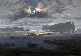 Northern Sea by Moonlight, undated von Caspar David Friedrich | Leinwand Kunstdruck