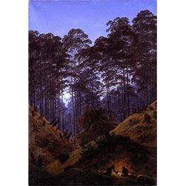 Waldinneres bei Mondschein - Caspar David Friedrich