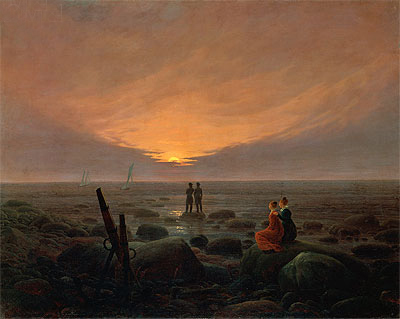 Moonrise over the Sea, 1821 | Caspar David Friedrich | Giclée Canvas Print