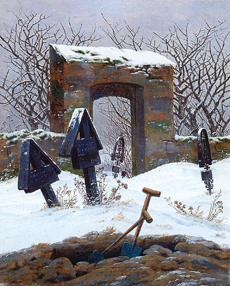 Graveyard under Snow, c.1826/27 | Caspar David Friedrich