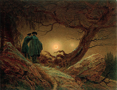 Two Men Contemplating the Moon, c.1819/20 | Caspar David Friedrich | Giclée Canvas Print