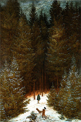 The Chasseur in the Woods, c.1813/14 | Caspar David Friedrich | Giclée Leinwand Kunstdruck