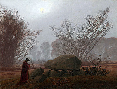 A Walk at Dusk, c.1830/35 | Caspar David Friedrich | Giclée Leinwand Kunstdruck