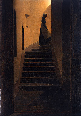 Caroline on the Stairs, 1825 | Caspar David Friedrich