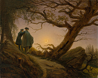 Two Men Contemplating the Moon, c.1825/30 | Caspar David Friedrich