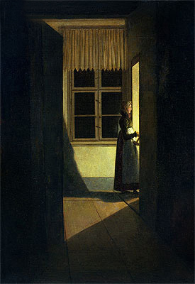 The Woman with the Candlestick, 1825 | Caspar David Friedrich | Giclée Leinwand Kunstdruck