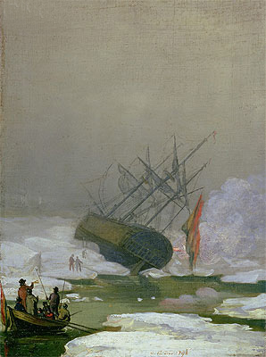 Ship in the Polar Sea, 1798 | Caspar David Friedrich | Giclée Leinwand Kunstdruck