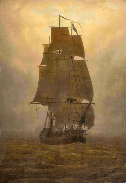 Caspar David Friedrich | Sailing Ship, c.1815 | Giclée Canvas Print