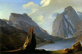 Alpine Landscape, n.d. von Caspar Wolf | Leinwand Kunstdruck