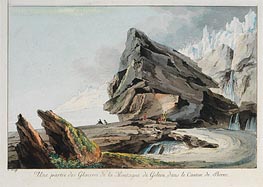 Caspar Wolf | Part of Glacier Mountain Gelten in the Canton of Bern | Giclée Paper Print