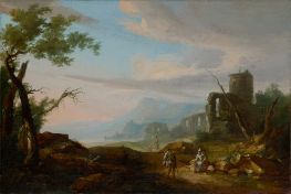 Seelandschaft mit Ruinen | Caspar Wolf | Gemälde Reproduktion