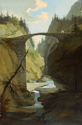 Bridge over the Muota near Schwyz, Undated | Caspar Wolf | Giclée Canvas Print