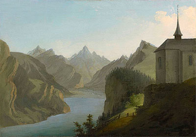 View from Mount Seelis to Lake Uri towards Altdorf, 1777 | Caspar Wolf | Giclée Canvas Print