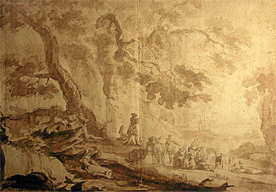 Landscape with Traveling Party, 1768 | Caspar Wolf | Giclée Paper Print
