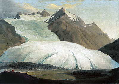 Caspar Wolf | The Rhone Glacier Seen from the Valley at Gletsch, 1778 | Giclée Leinwand Kunstdruck