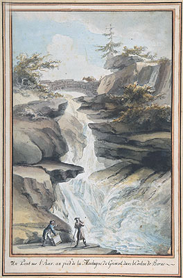 Caspar Wolf | A Bridge on the Aar, at the Foot of the Grimsel, in the Canton of Berne, c.1775 | Giclée Papier-Kunstdruck