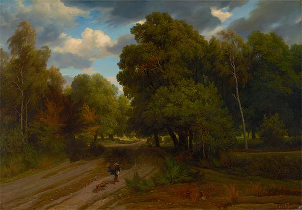 The Crossroads of the Eagle’s Nest, Fontainebleau Forest, c.1843/44 | Charles-Francois Daubigny | Giclée Canvas Print