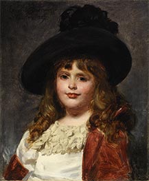 Laura um sieben, 1887 von Carolus-Duran | Leinwand Kunstdruck