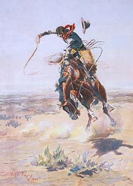 Charles Marion Russell | A Bad Hoss, 1904 | Giclée Paper Print