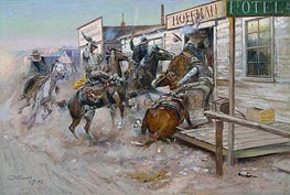 Charles Marion Russell | In Without Knocking | Giclée Canvas Print