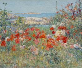 Celia Thaxter's Garden, Isles of Shoals, Maine, 1890 by Hassam | Canvas Print