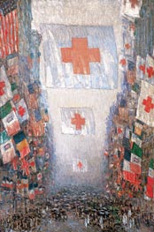 Red Cross Drive, May 1918 (Celebration Day), 1918 von Hassam | Leinwand Kunstdruck