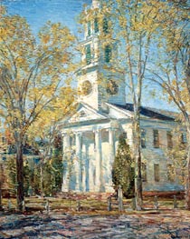 Church at Old Lyme, 1906 by Hassam | Canvas Print
