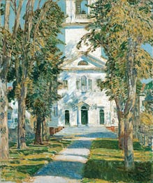 The Church at Gloucester, 1918 by Hassam | Canvas Print