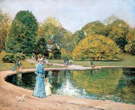 Central Park, 1892 von Hassam | Leinwand Kunstdruck